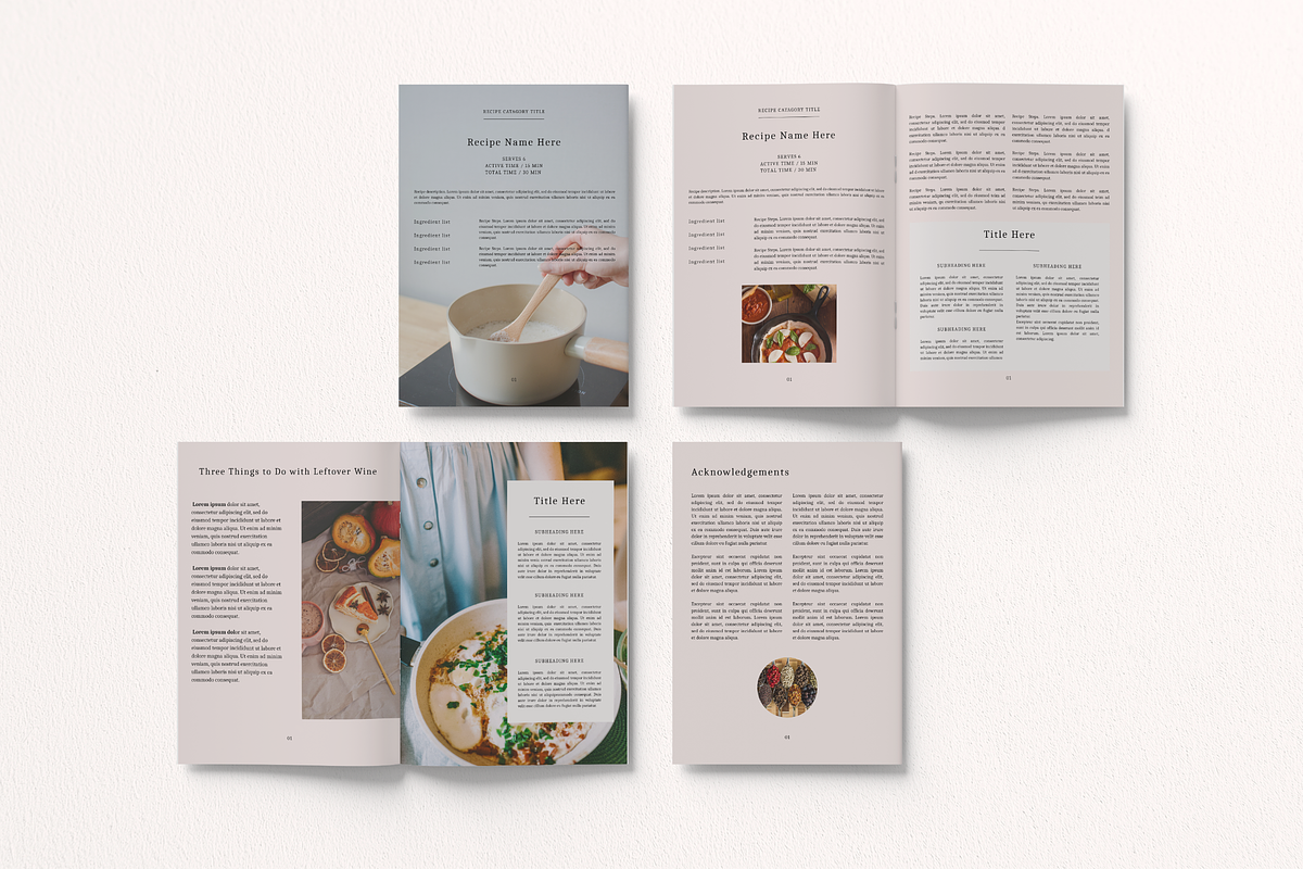 C R A V I N G | Recipe Book Canva Template preview 6