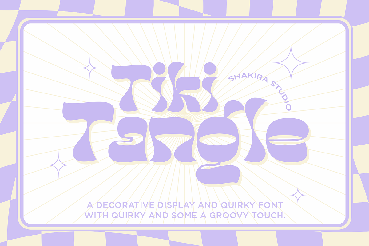 Tiki Tangle - Retro Display Font, a Serif Font by Shakira Studio (Photo 1 of 15)