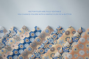 Trendy Retro Floral Patterns, a Pattern Graphic by Tiger and Flower (Thumbnail 10 of 20)