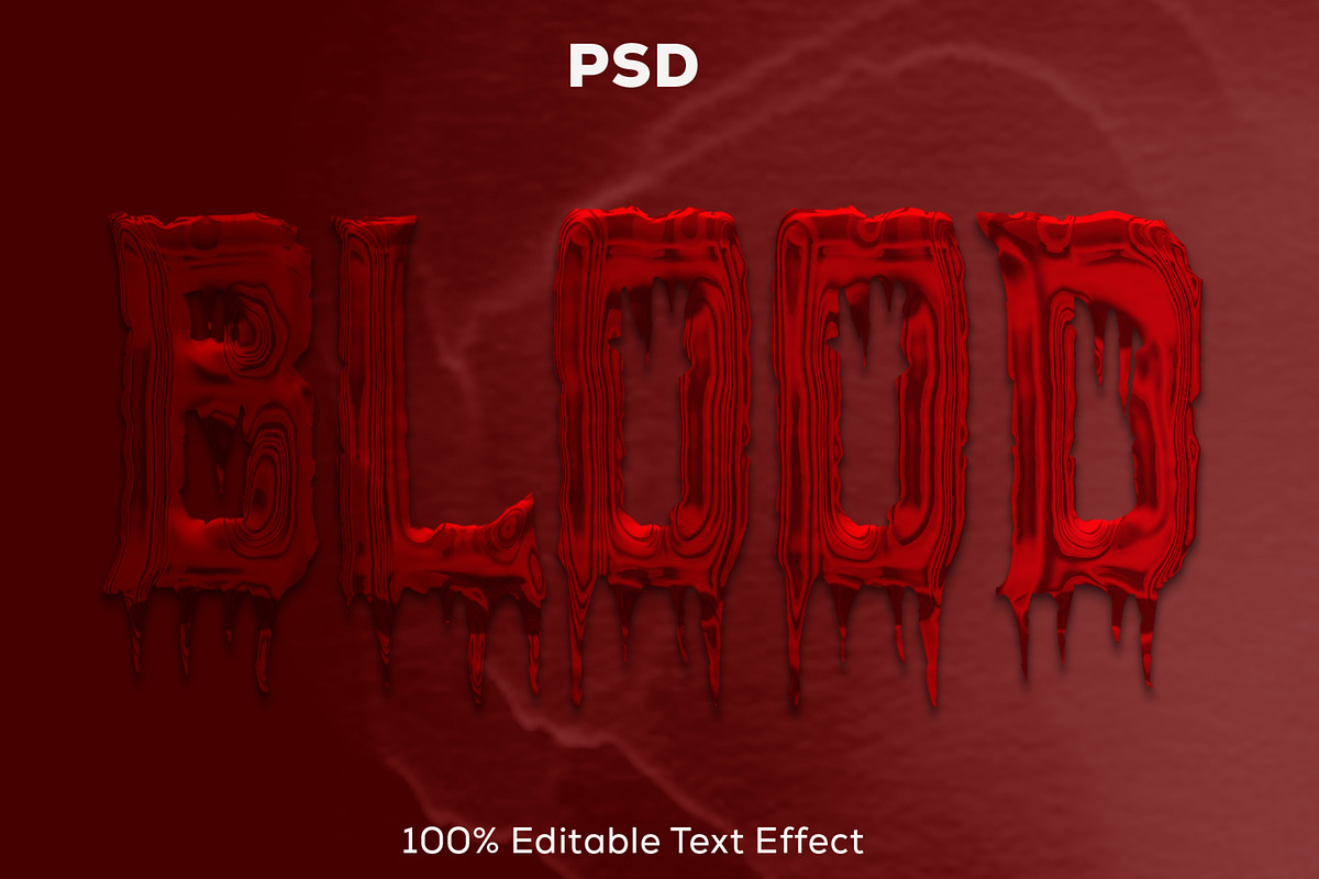Blood Red 3d editable text effect, a Brushes & More by Zamans