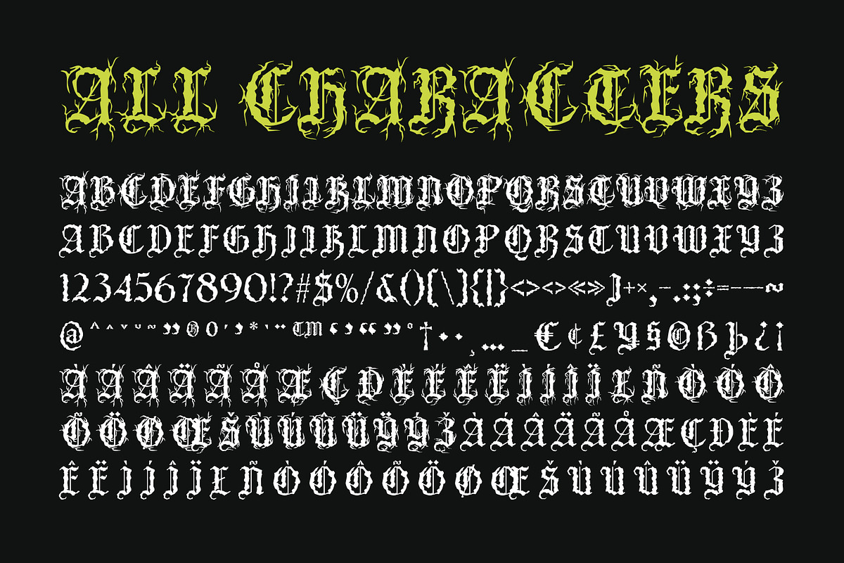 CS Varden – Black Metal Font, a Blackletter Font by Craft Supply Co. (Photo 8 of 8)