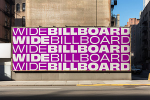 Wide City Billboard Layered PSD