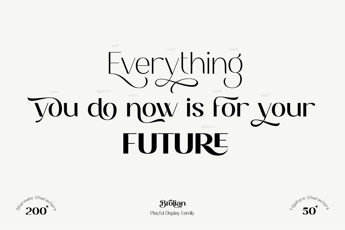 Brolian - Elegant Sans Serif Font, a Sans Serif Font by Ekahermawan (Photo 8 of 12)