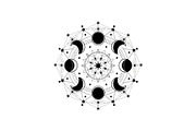 Moon Phase Mandala SVG Bundle, an Illustration by yasushie (Thumbnail 7 of 31)