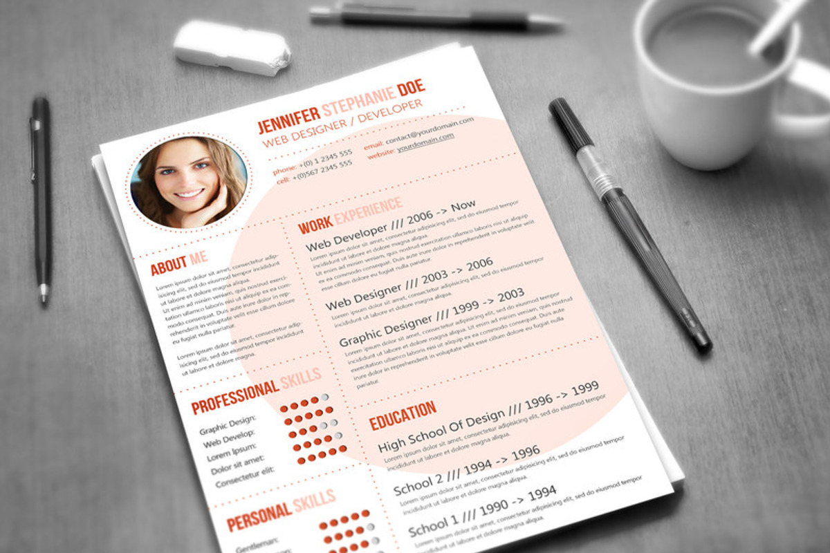 CV Template / 3 Colors, a Resume Template by Visual Impact (Photo 2 of 5)