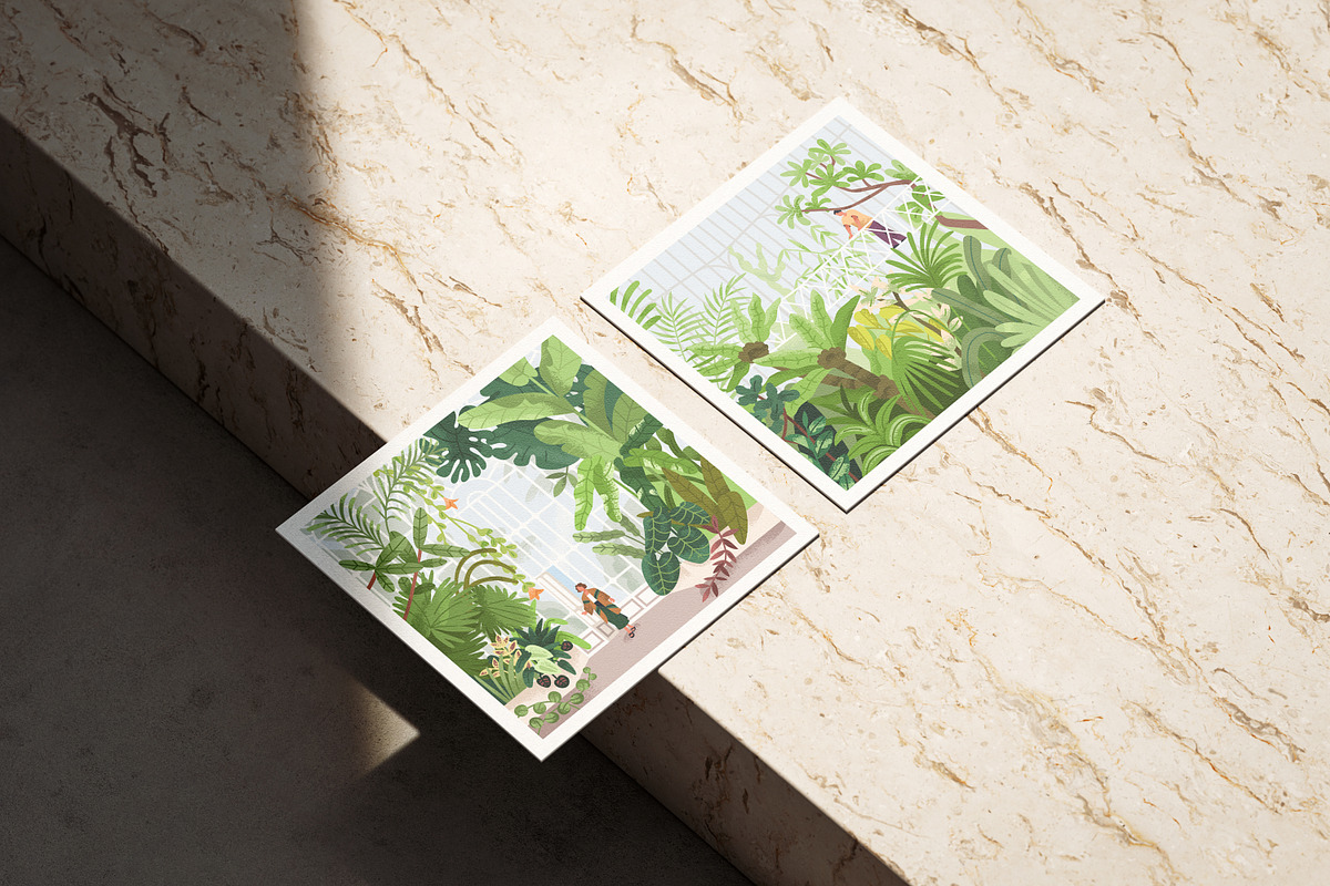 Botanical garden with green plants, a Person Illustration by Good Studio (Photo 11 of 13)