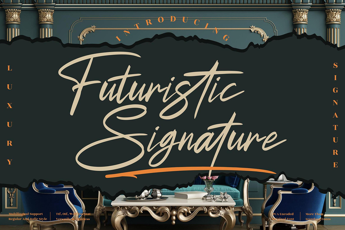 Futuristic Signature Signature LS, a Script Font by GranzCreative (Photo 1 of 12)