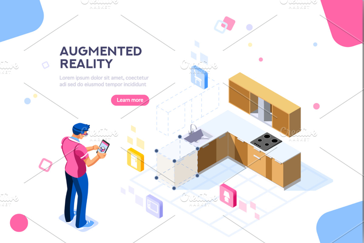 Augmented Reality Vector Design, a Technology Illustration by Aurielaki ...