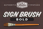 Sign Brush Bold | Display Type, a Script Font by StudioWorks (Thumbnail 1 of 8)