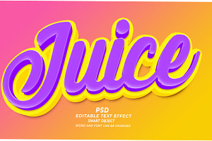 PSD Juice 3D Editable Text Effect