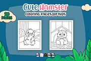 Hamster Coloring Pages for Kids, an Animal Illustration by Sultana177 (Thumbnail 2 of 3)
