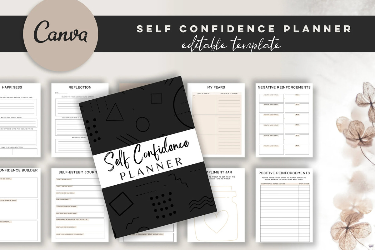 Printable Self Confidence Planner, a Stationery Template by Design House (Photo 2 of 9)