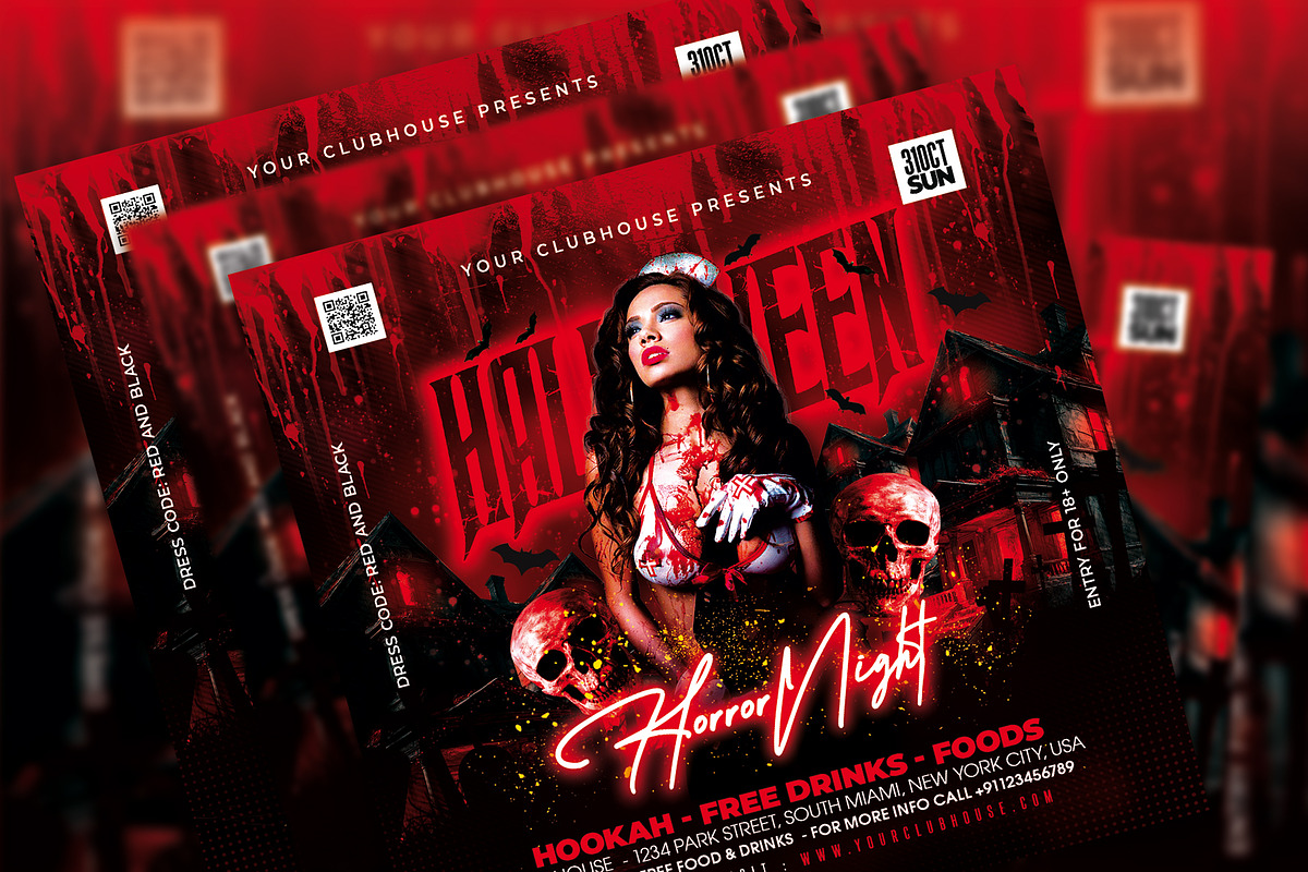 Halloween Party Flyer, a Flyer Template by MithilaCreation (Photo 5 of 6)