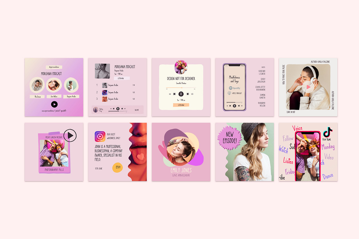 Podcast and Live Instagram Creator, a Social Media Template by Sparrow & Snow (Photo 17 of 19)