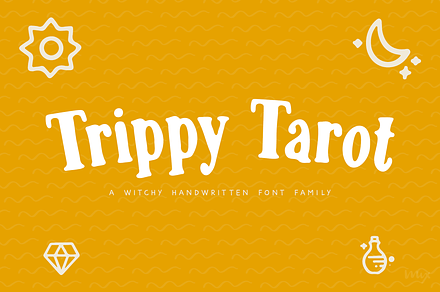Trippy Tarot (3-Piece Font Family), a Sans Serif Font by Mix Fonts