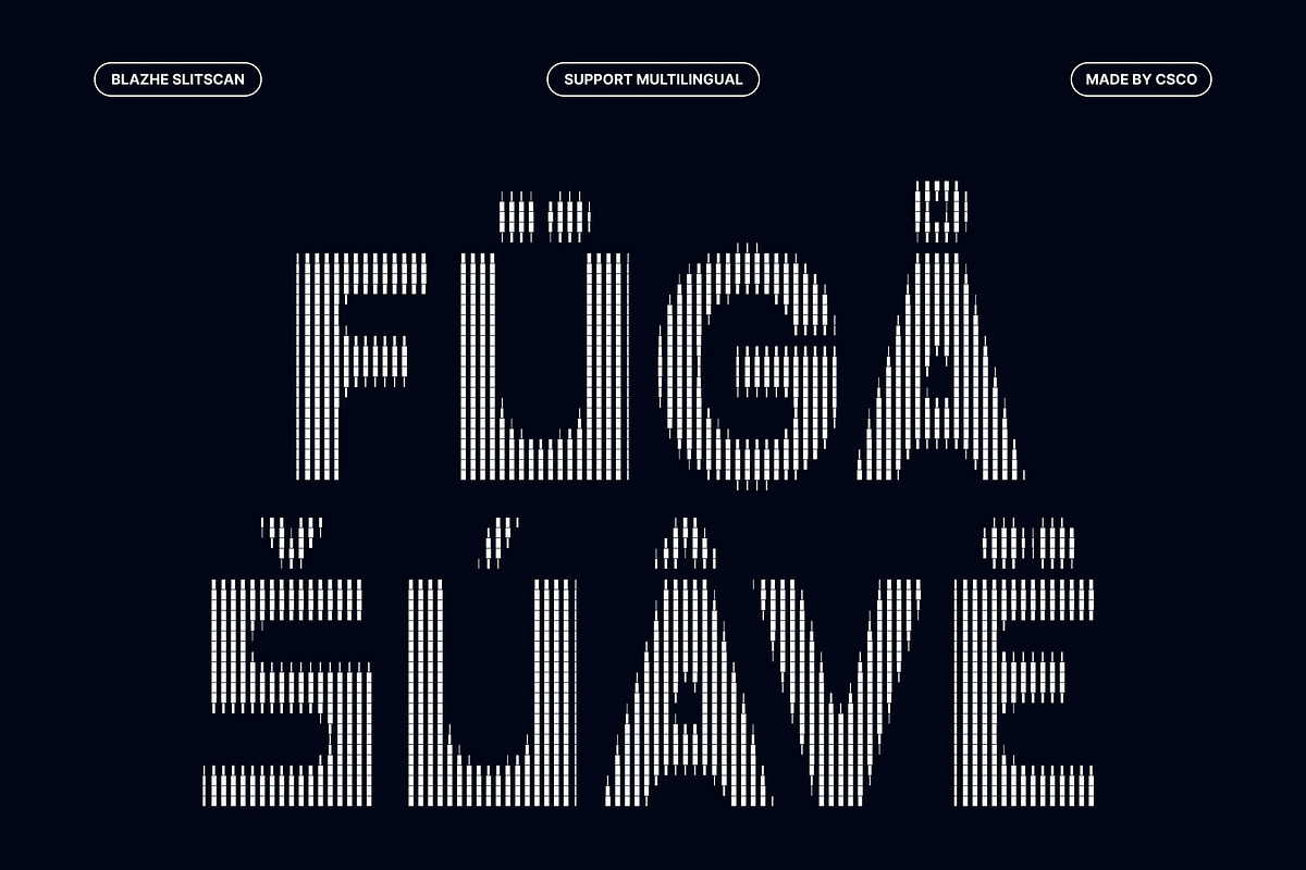 Blazhe Slitscan, a Sans Serif Font by Craft Supply Co. (Photo 7 of 8)