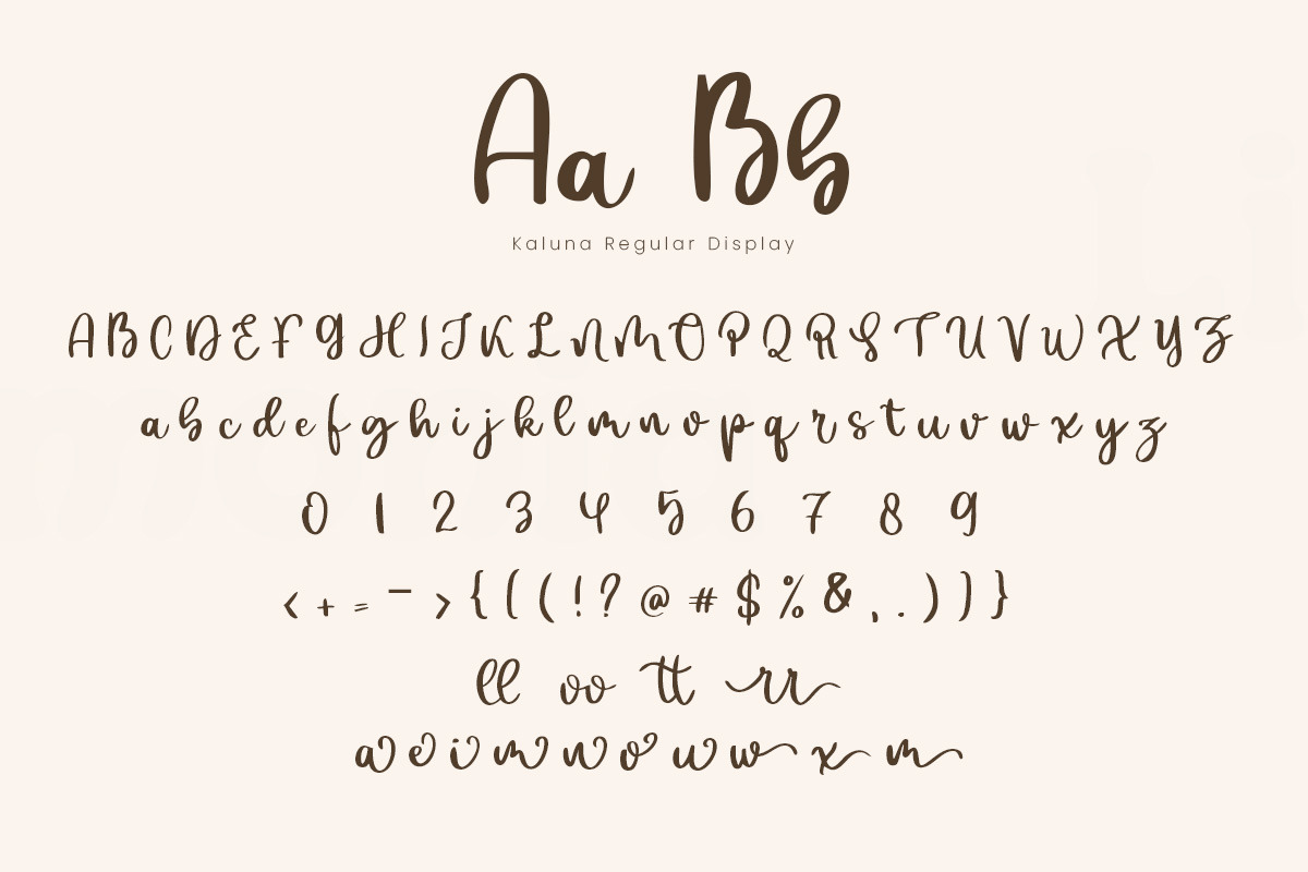 Kaluna – Elegant Handwritten Script, a Handwritten Font by roomspace creative lab (Photo 7 of 10)