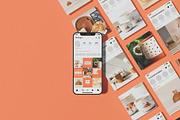 Phone with Screen Post Layout Mockup, an Advertising Mockup by skybluecreative (Thumbnail 1 of 3)