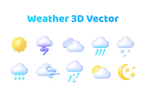 Weather 3D Vector