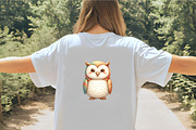 Cute Owl Sublimation Clipart, an Illustration by CrexoraLab (Thumbnail 5 of 5)