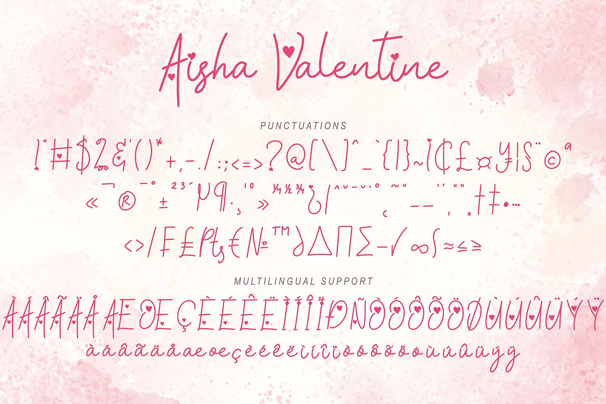 Aisha Valentine, a Handwritten Font by Yoga Letter (Photo 6 of 6)