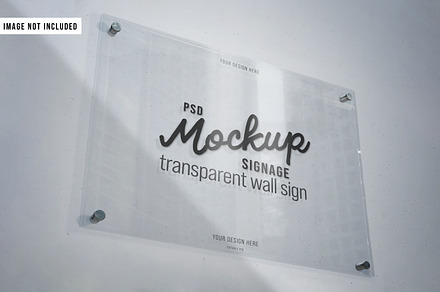 Transparent Acrylic Sign Mockup, a Mockup by wavebreak