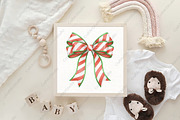 Christmas Coquette Bow PNG, an Illustration by CraftArtStudio (Thumbnail 4 of 4)