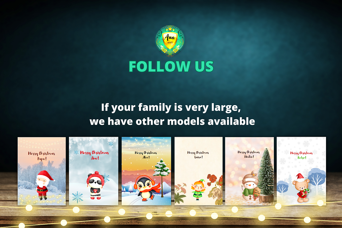 Christmas Card Templates Canva Set, a Card Template by Ellis Art (Photo 5 of 5)