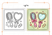 Cozy Girly Coloring Pages, a Decorative Illustration by Ink Gallery (Thumbnail 2 of 9)