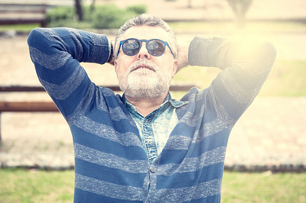 Attractive old man with beard containing handsome, clothing, and attractive, a Person Photo by huertas19