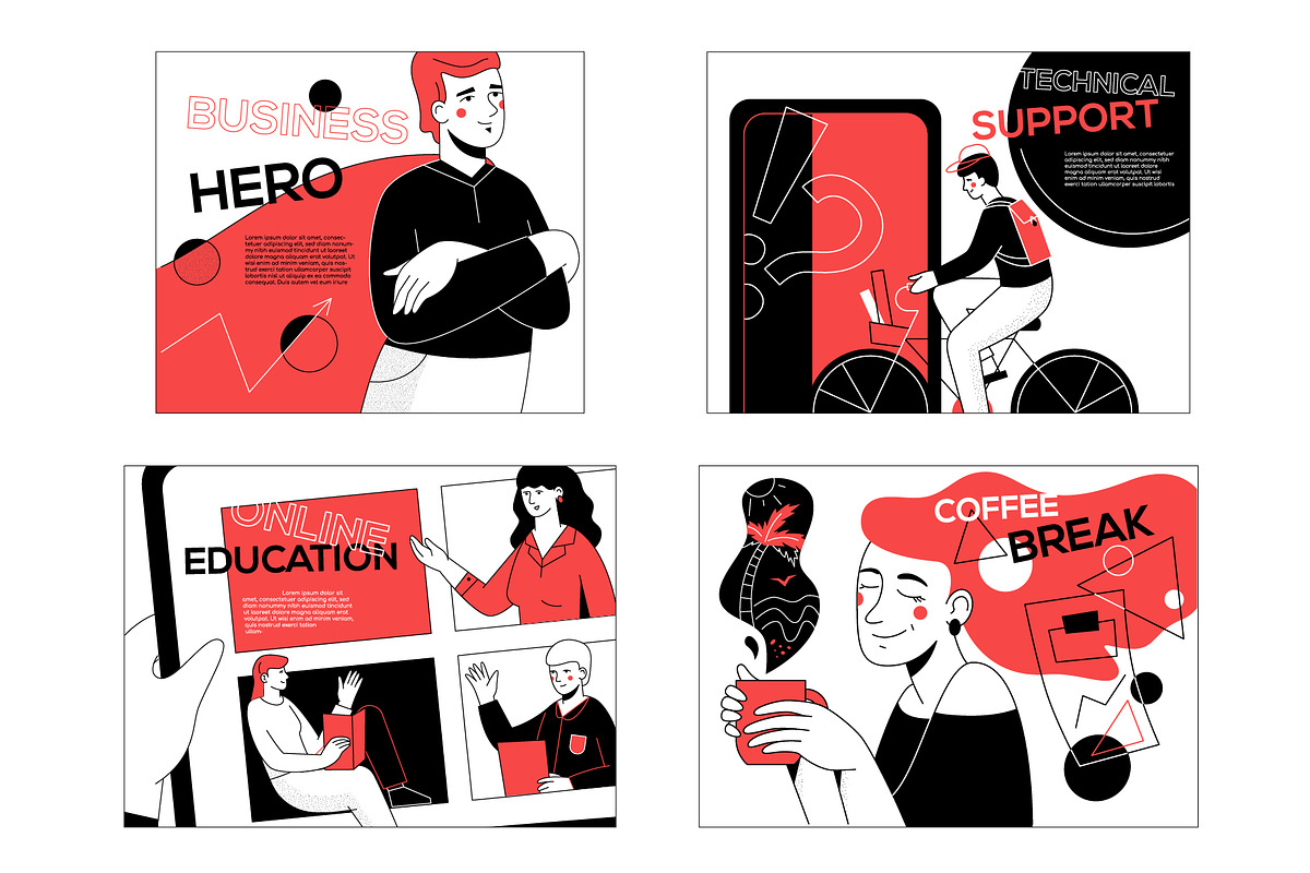 Lines & Shapes Illustrations, an iPhone Mockup by Boyko Pictures (Photo 8 of 12)