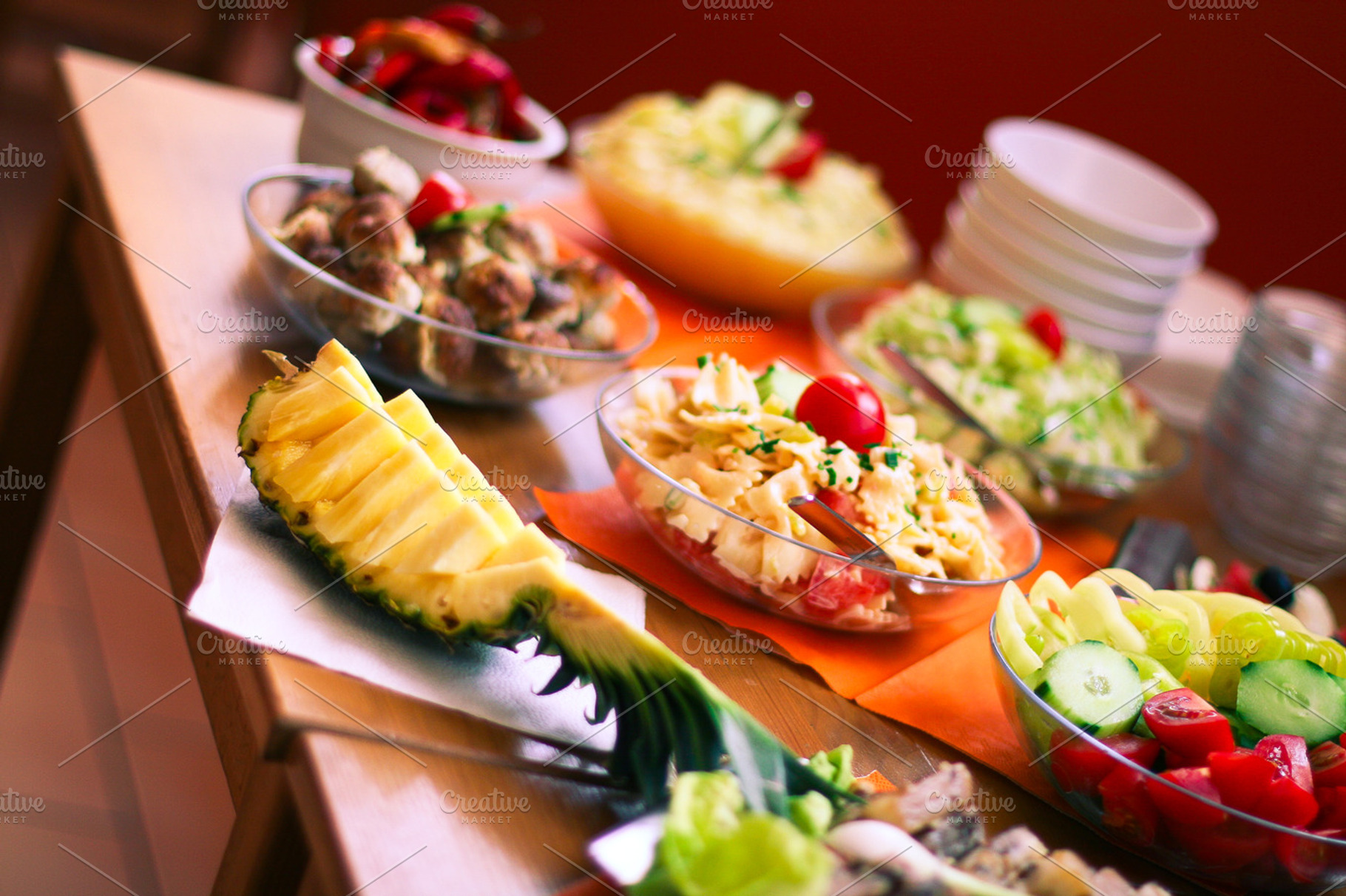Ananas on Healthy Table