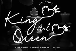 King and Queen, a Script Font by cocodesign