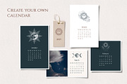 Hand drawn Mystical Sun & Moon Set, an Illustration by KirillsWorkshop (Thumbnail 9 of 11)