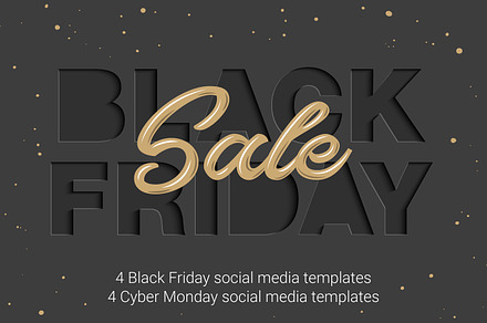 Black Friday & Cyber Monday banners, a Social Media Template by Akimo Mia