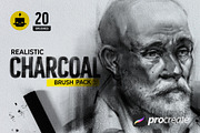 Realistic Charcoal 2 for Procreate, a Brush Add-On by Frankentoon Store (Thumbnail 1 of 6)