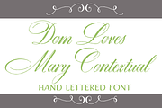 Sale-Dom Loves Mary Contextual Font, a Script Font by Debi Sementelli (Thumbnail 1 of 3)