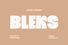 Bleks Display font
