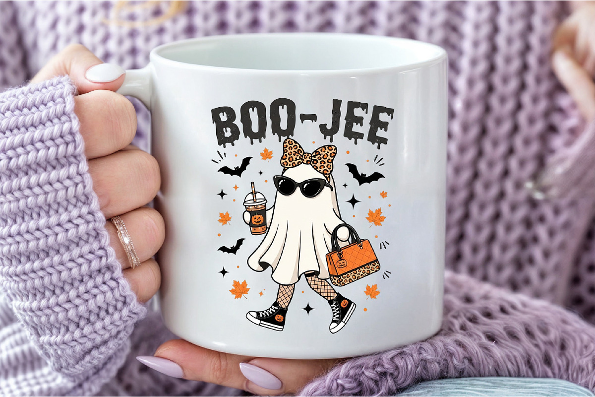 Cute Boo-Jee Fashion Ghost Halloween, an Object Illustration by DreamCafeArt (Photo 7 of 7)