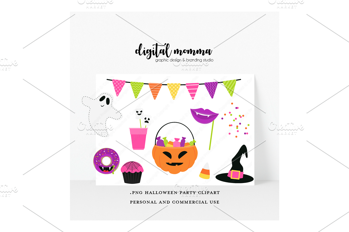 Halloween Party PNG Clipart, an Illustration by Digital Momma
