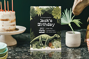 Dinosaur Birthday Invite, an Invitation Template by Sunny Jar Designs (Thumbnail 4 of 4)