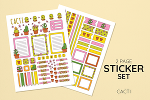 Cacti Sticker Set