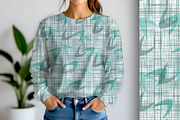 Green Boomerangs with Texture, a Pattern Graphic by Sharon Schwalbe (Thumbnail 1 of 6)