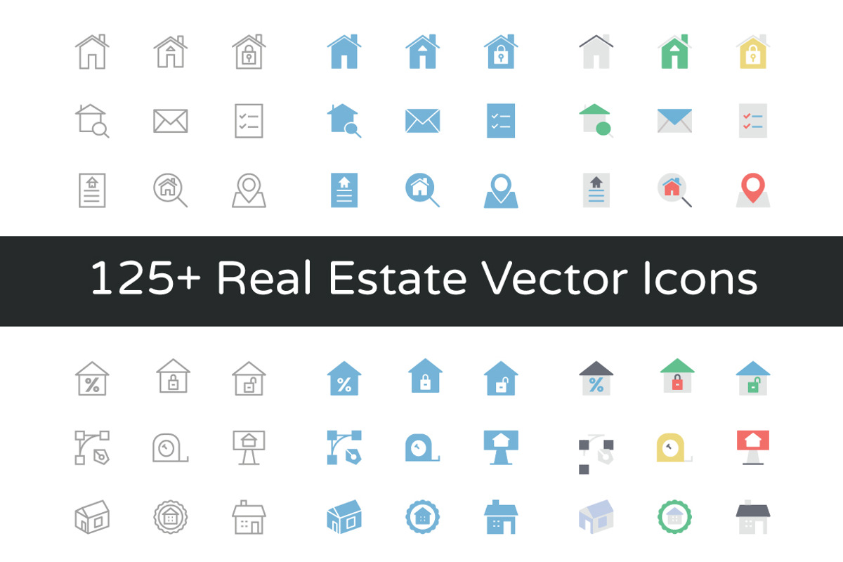 125+ Real Estate Vector Icons