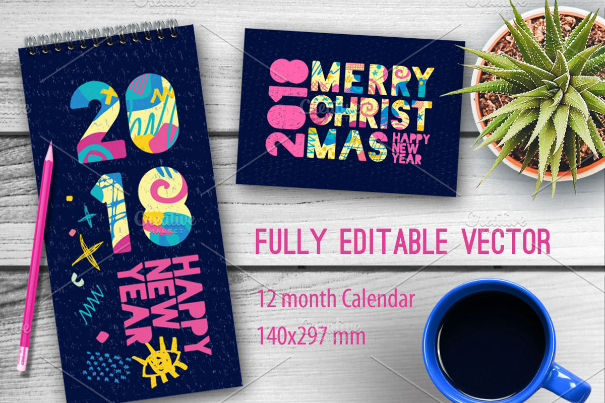 2018 New Year Christmas Bundle, an Object Graphic by Iraida_Bearlala (Photo 2 of 7)