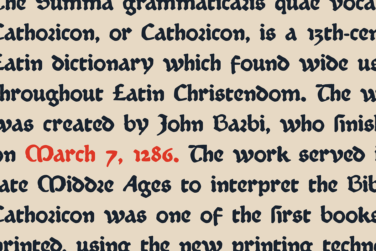 Medieval Grammar blackletter font, a Blackletter Font by kaer_shop (Photo 11 of 13)