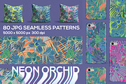 NEON ORCHID seamless patterns, a Pattern Graphic by ANAKOTO (Thumbnail 2 of 18)