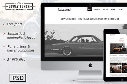 LowlyBunch-Folio & Ecommerce Website
