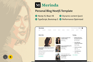 Merinda – Blog & Magazine NextJS, a React Template by AliThemes