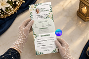 White Rose Funeral Program Template, an Invitation Template by Arslan (Thumbnail 1 of 3)